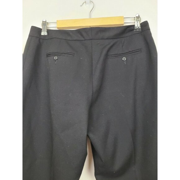 Pendleton Womens Wool Dress Pants Petite 12 Black Straight Leg High Rise - Picture 4 of 5